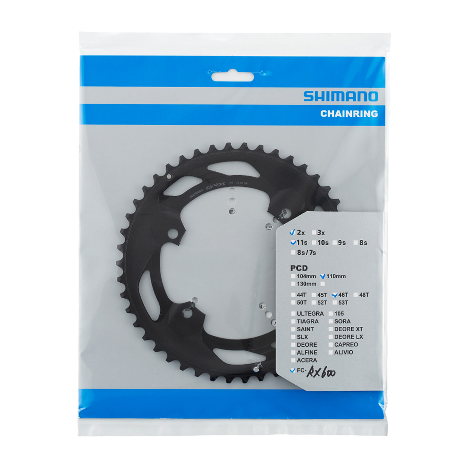 Shimano GRX RX600-2 kettingblad